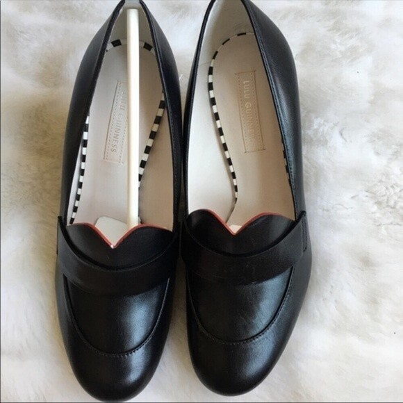 Lulu Guinness‎ Carine Blk Leather Shoes - Picture 6 of 12